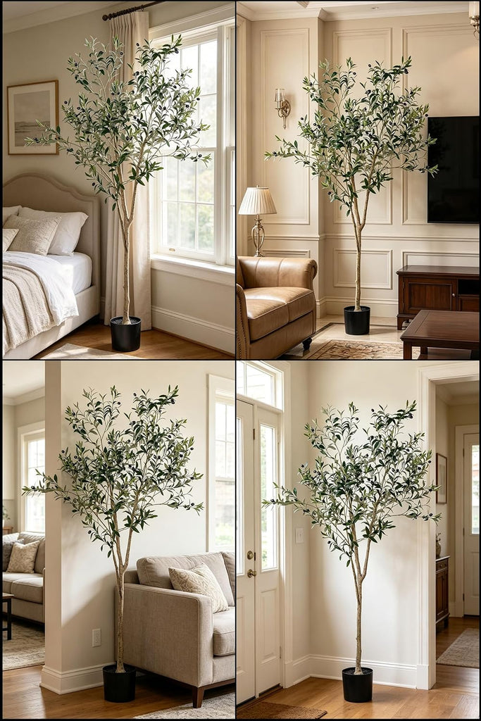 6FT Artificial Olive Tree Indoor Decor with Planter