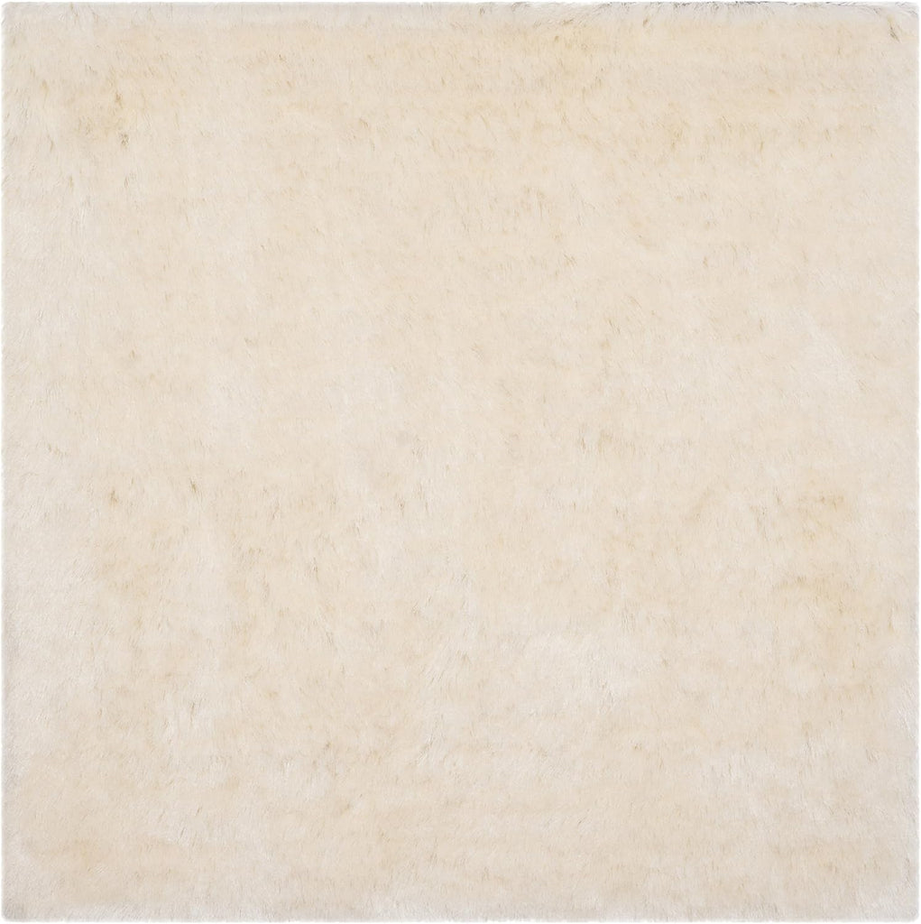 Paris Shag Square Rug 5', Soft Plush Modern Ivory SG511-1212