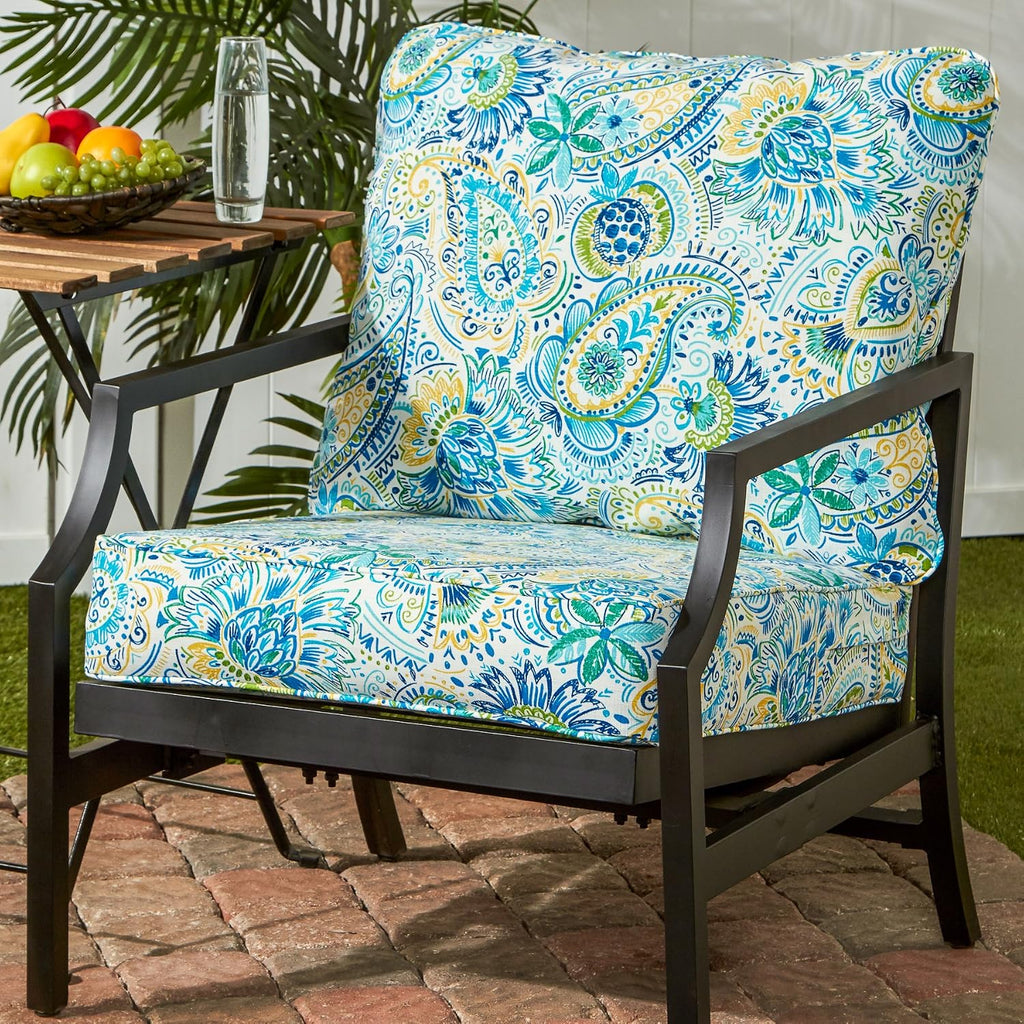 2-Piece Outdoor Deep Seat Cushion Set, Paisley