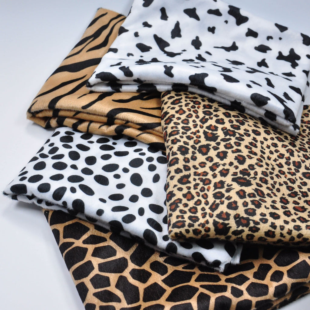 Leopard Print 59" Wide Velboa Short Fur Pile Upholstery Drapery Polyester 1 Yd