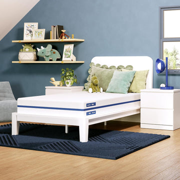 Kids 8" Twin Memory Foam Mattress, 2-Side Design, Ages 3-12 | Pressure Relieving Memory Foam, Fiberglass Free