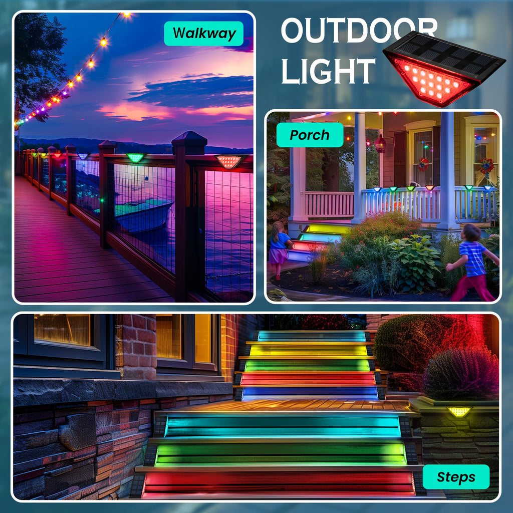 Solar Step Lights Waterproof, Stair Lights Outdoor Decor 12 Pack