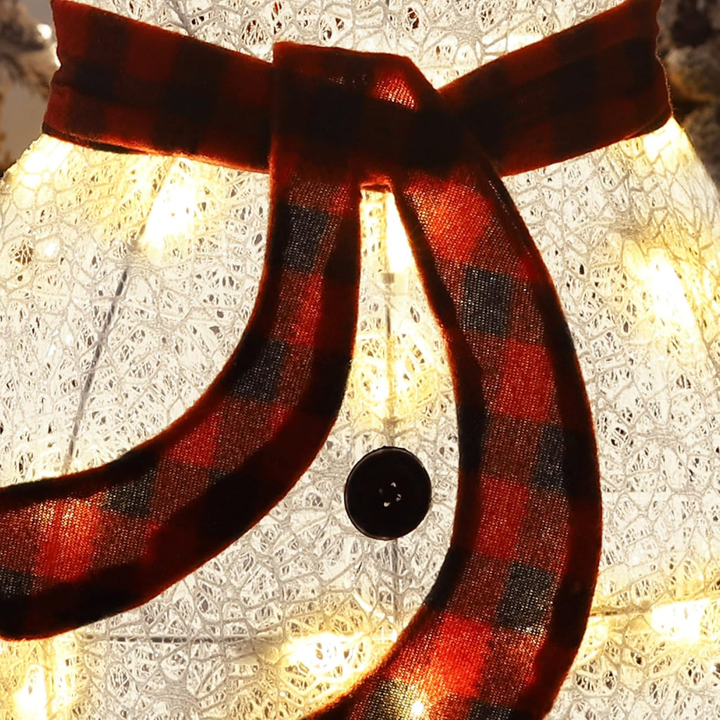 Snowman Christmas Decorations, 5FT Lighted Snowman Decorations for Outdoor, Christmas Decorations Outdoor Warm Light