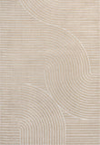 JONATHAN Y Hallie High-Low Curve Beige/Cream 8x10 Indoor/Outdoor Area Rug, Minimalist, Japandi, Geometric