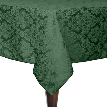Saxony 70 x 144-Inch Rectangular Damask Tablecloth Hunter Green