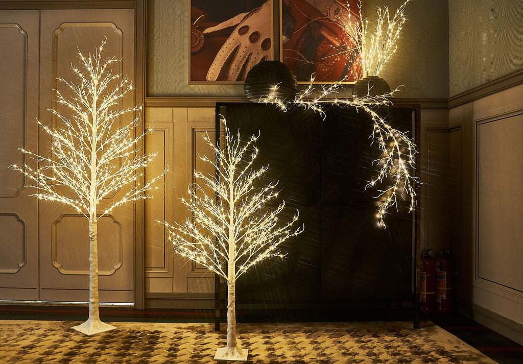 Lighted White Tree Plug in 430 LED Fairy Lights 4FT, Twig Tree with Lights for Indoor Outdoor Home Room Christmas