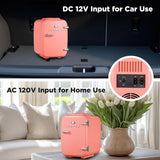 IBMF4BLS Mini Fridge For Bedroom, Skincare Refrigerator, Portable Cooler & Warmer for Makeup, for Office & Home, Mini