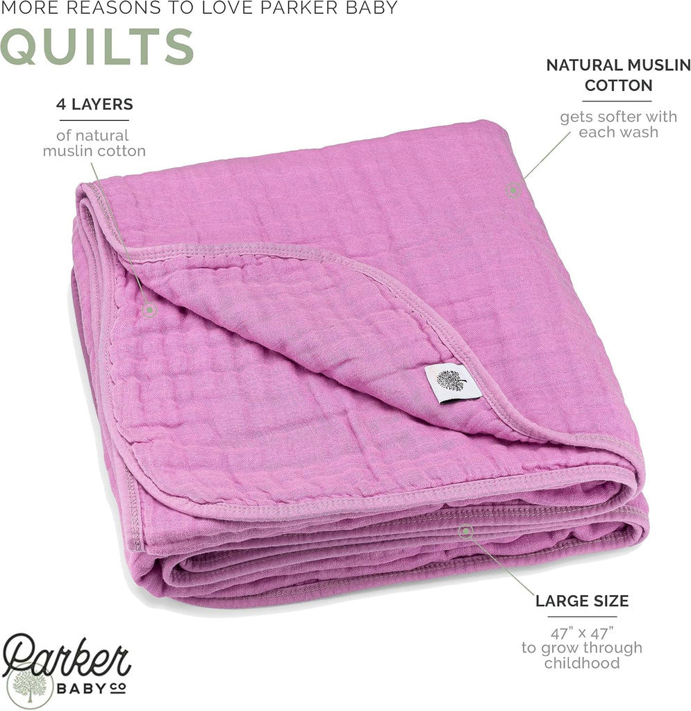 Soft Baby Quilt Blanket and Tummy Time - Lily
