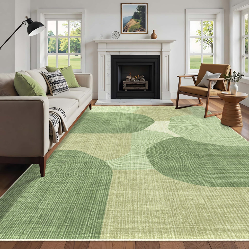 Large Area Rugs Mid Century Modern Washable