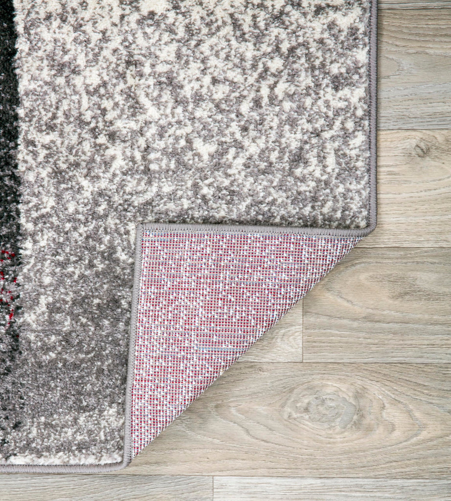 Distressed Boxes Modern Non-Shedding Cozy Area Rug Gray