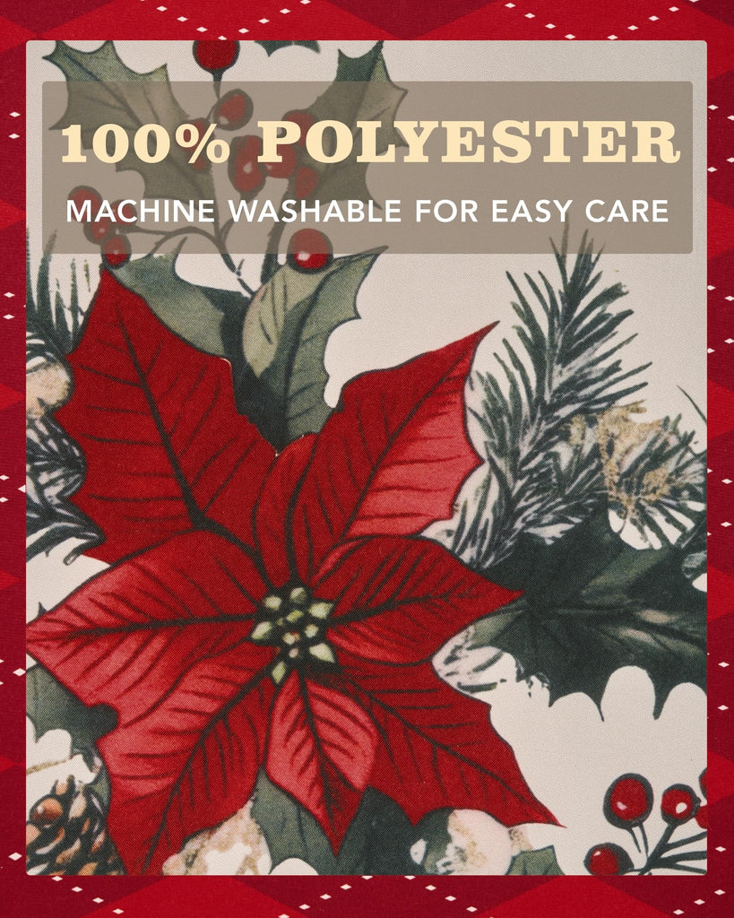 Christmas Tablecloth Rectangle, Holiday Dining Decor, 60x102 Inch