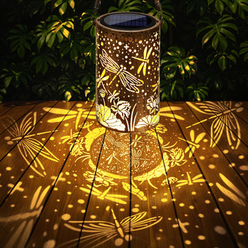 Solar Lantern Outdoor, Dragonfly Gifts for Mom Grandma Women
