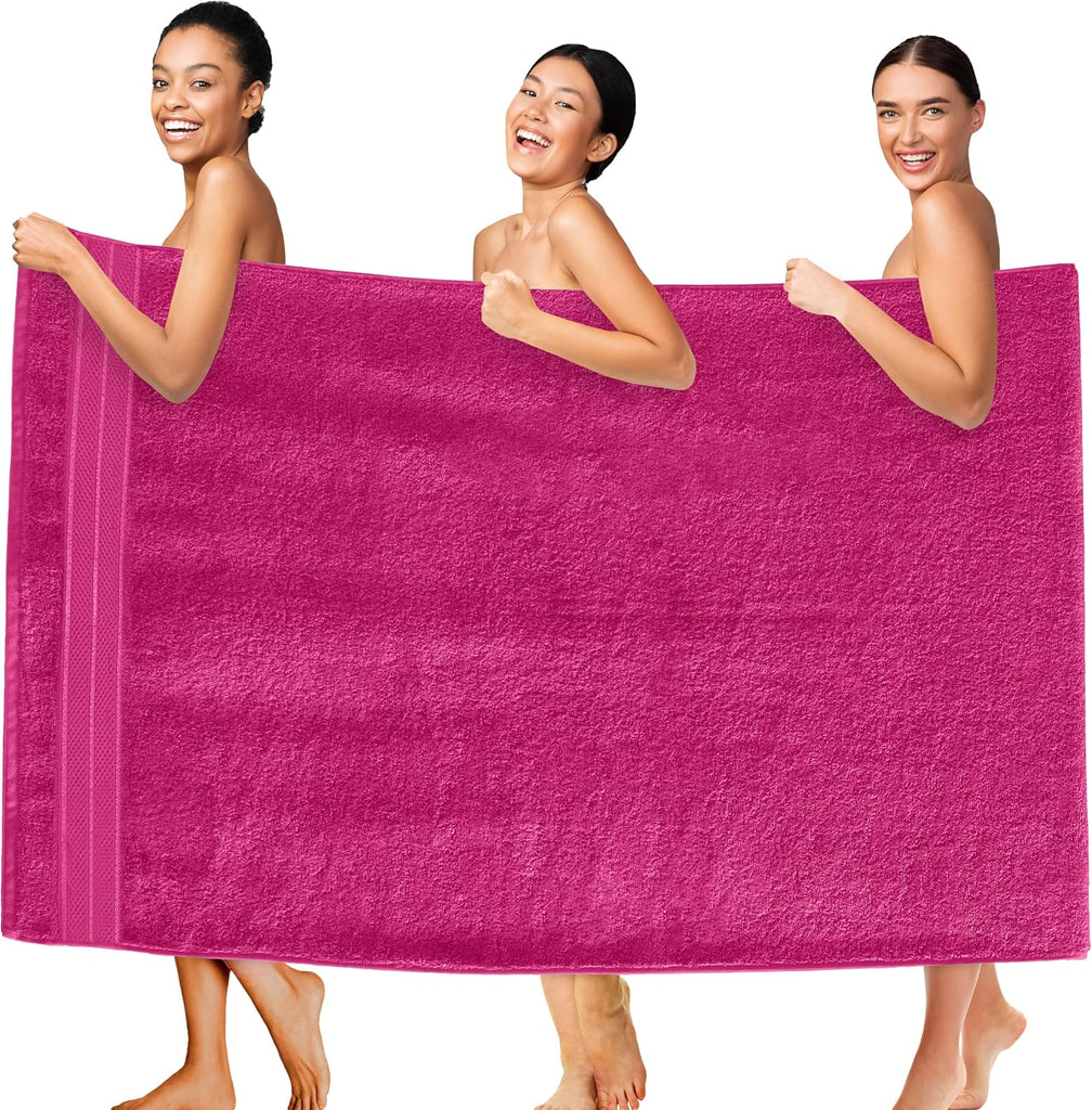 Three Line Popcorn Extra Large Luxury Bath Towel - 40" x 80" inch, Premium Hotel Spa Quality 1 Piece Oversized Bath