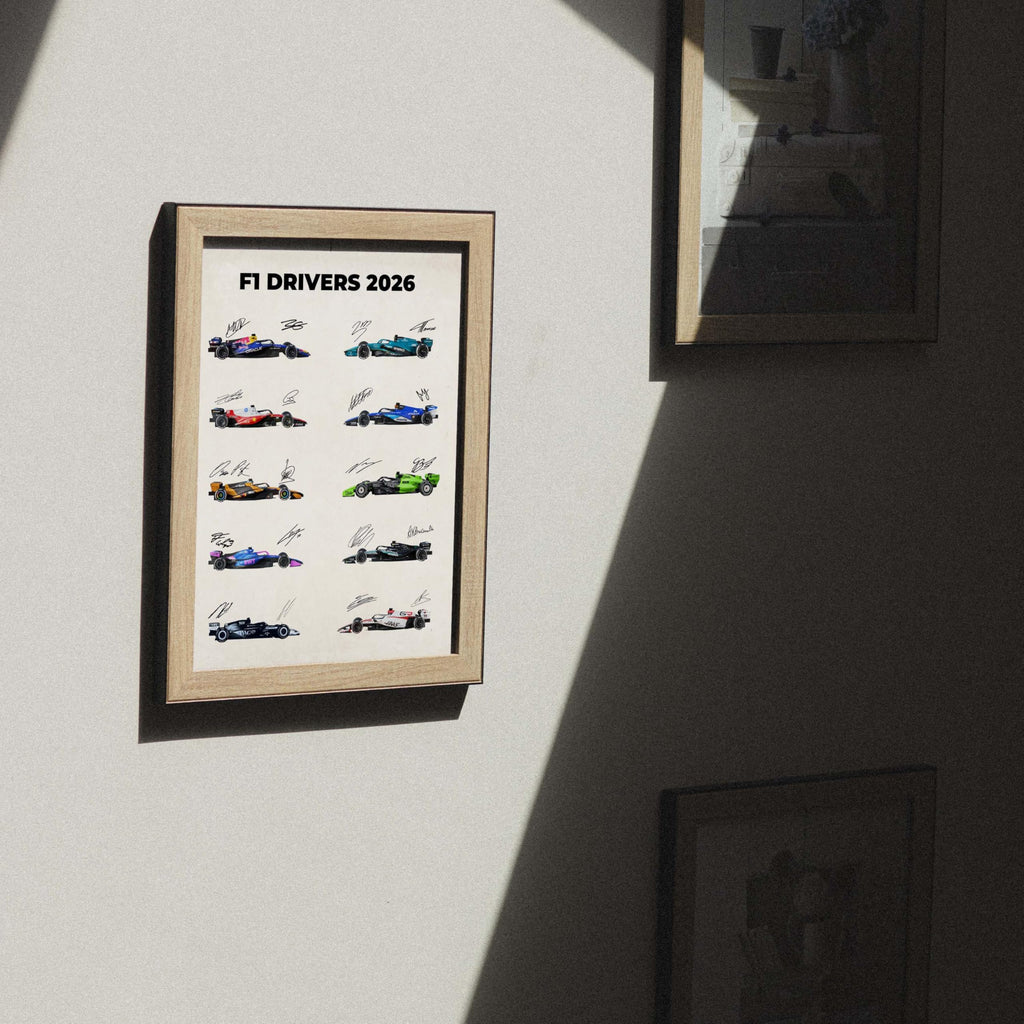 Race Car Poster Racing Car Wall Art Canvas - Motorsport Collection Speed Set Decor & Garage - 11x14 Rolled Canvas (No