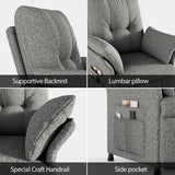 Power Recliner Chair for Adults with Heated & Massage, Adjustable Electric Reclining Chair Sofa