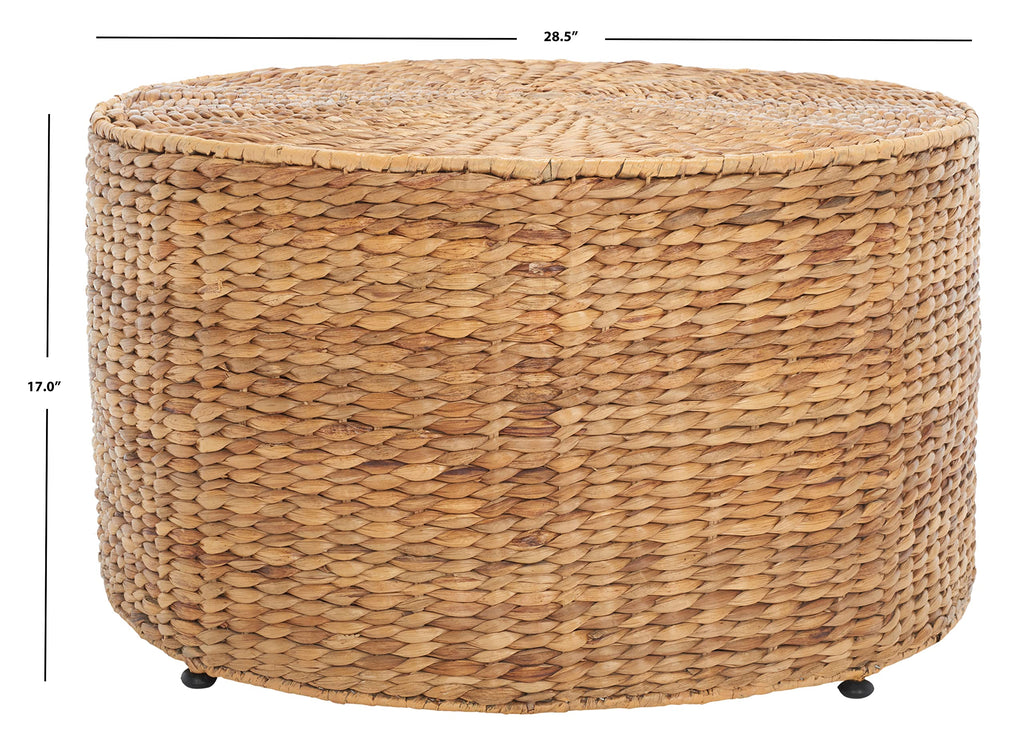 Jesse Rattan Coffee Table, 29.9" Coastal Natural SEA7035A