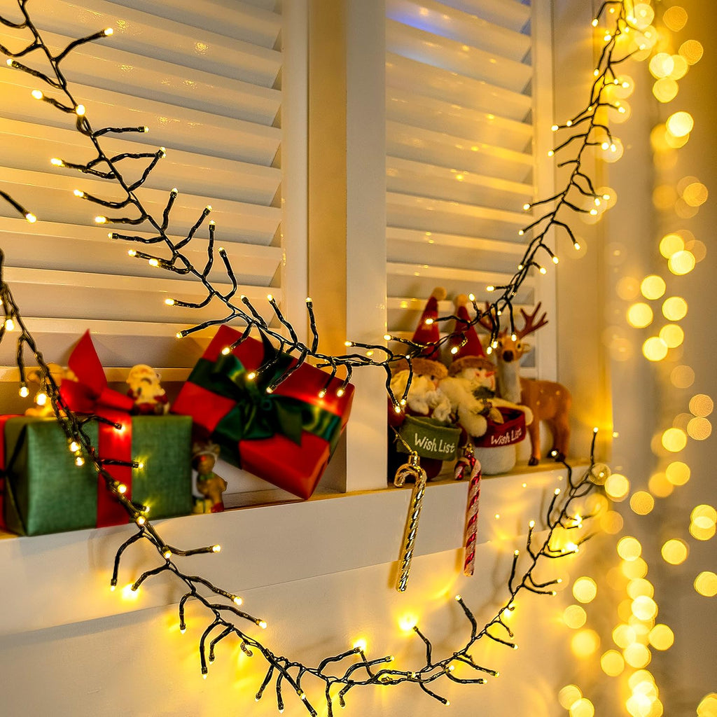 Cluster Lights Christmas 1000LED 49FT, Plug in Tree Light with Remote