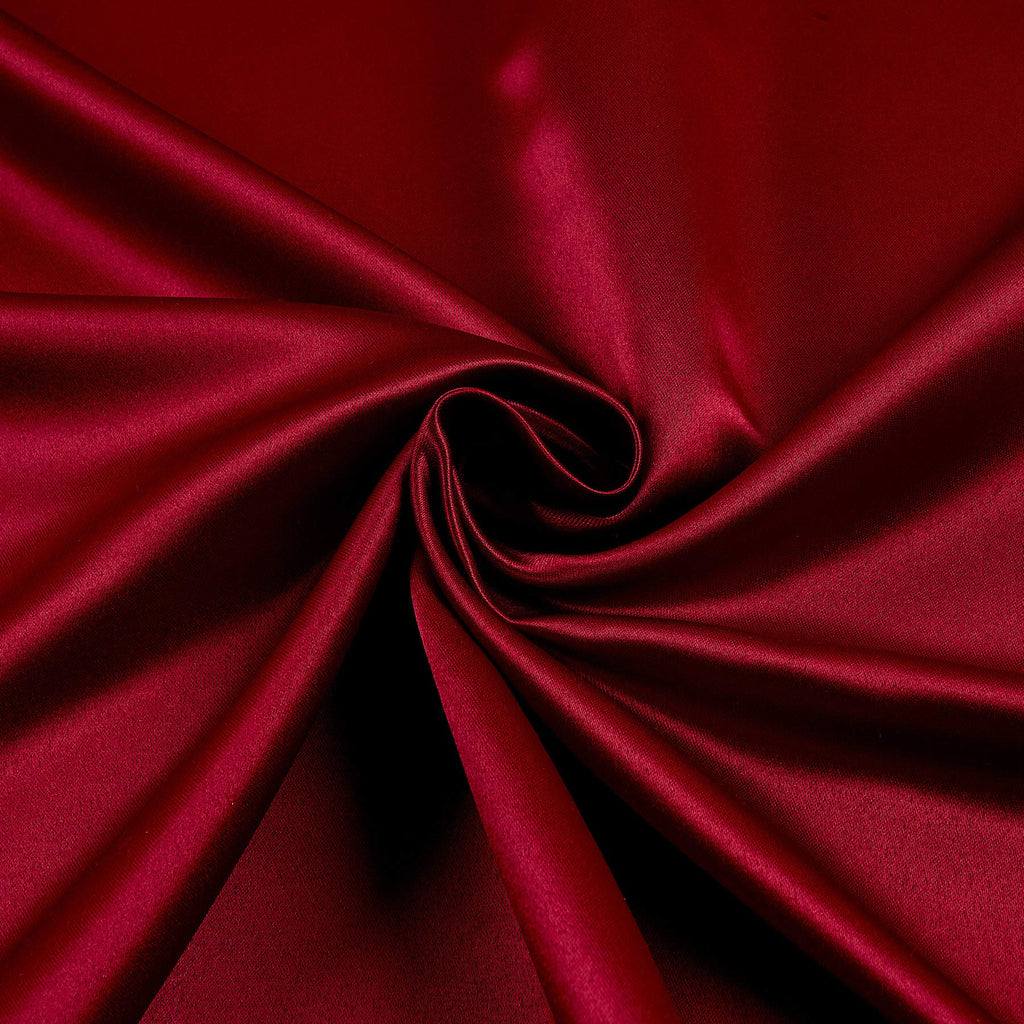 Mi Amor Duchess Satin Dark Red, Fabric by the Yard