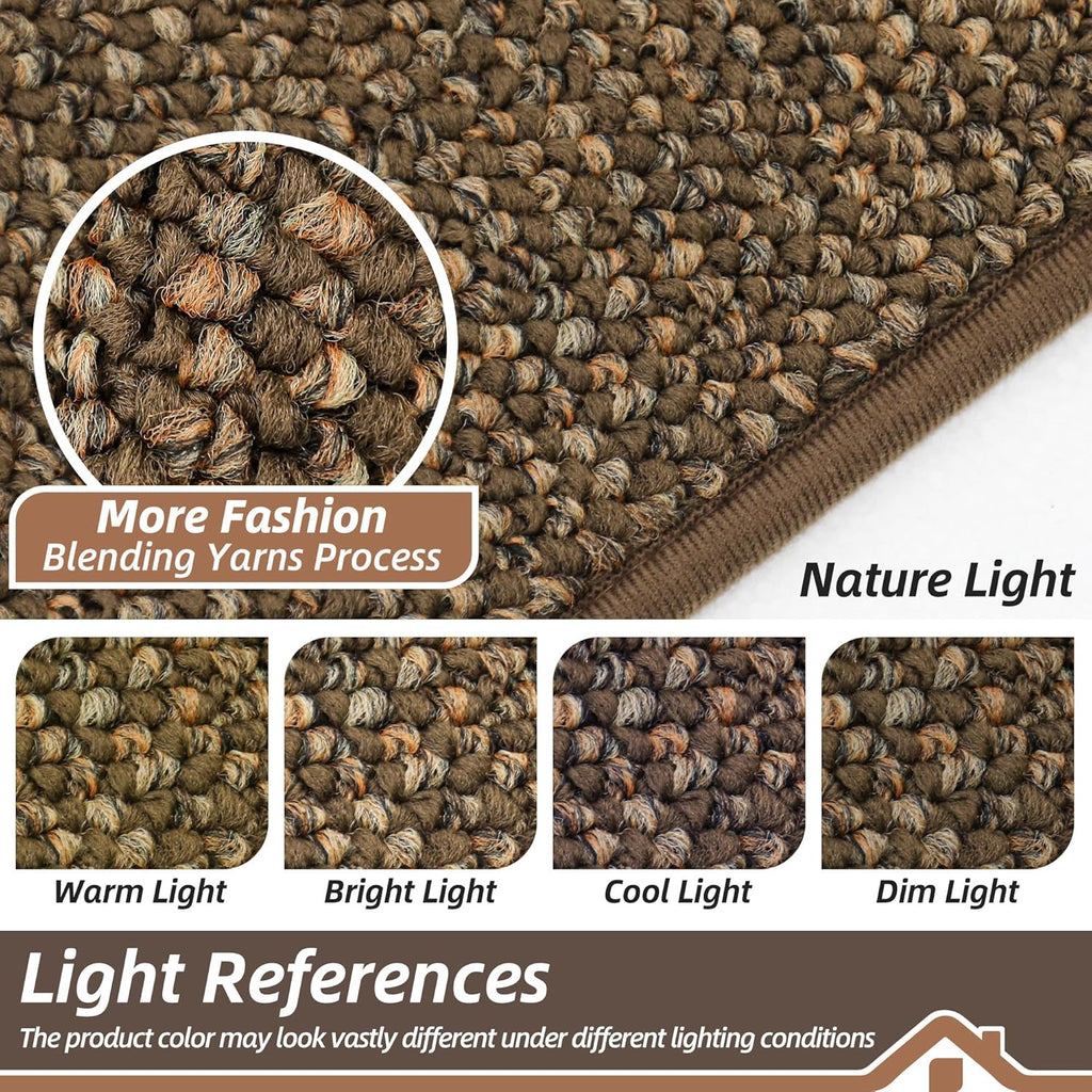 Dirt Trapper Door Mat 24" x 36", Non-Slip Washable Doormats, Brown | Entrance Mat Dirt Resistant and Absorbent