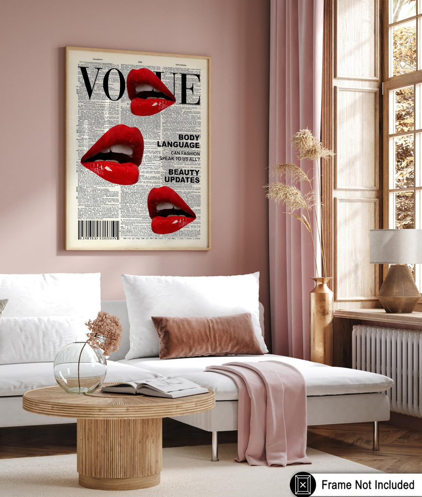 Art Body Language Print - Fashion Poster - Dictionary Art - Modern Wall Design - Chic Gift for Women & Fashionista