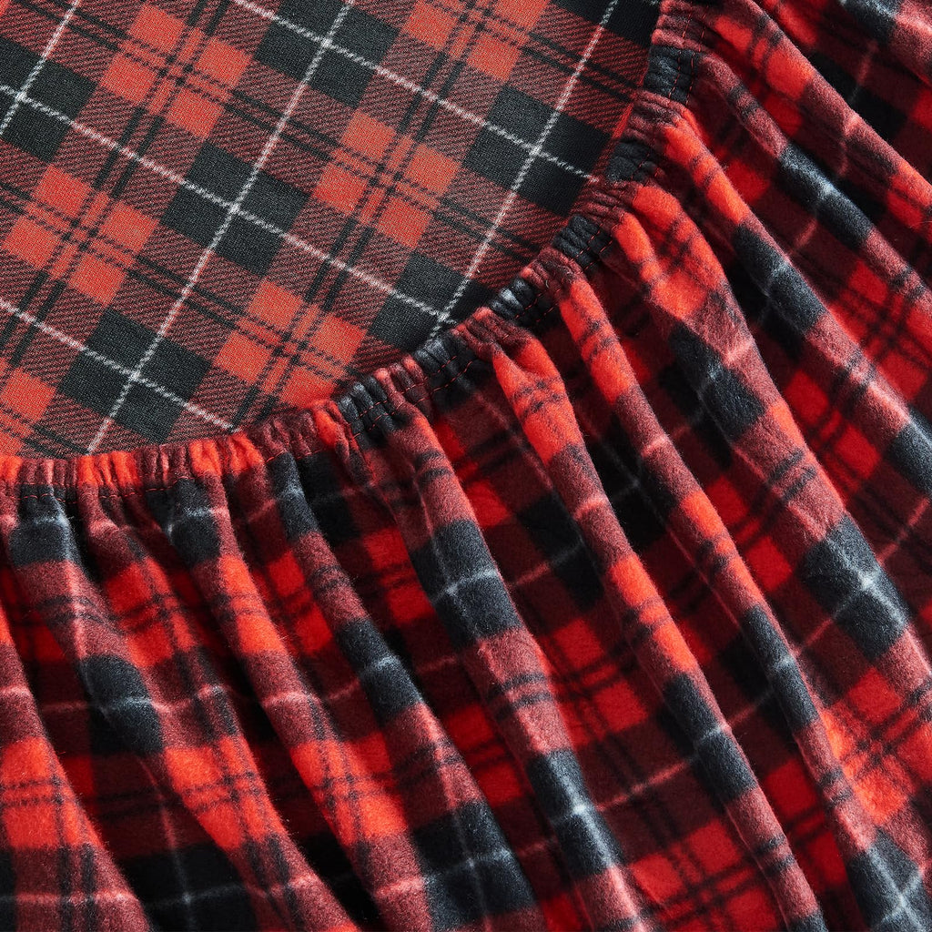 Flannel Sheets, Red Plaid Soft Warm Winter Bed Sheets