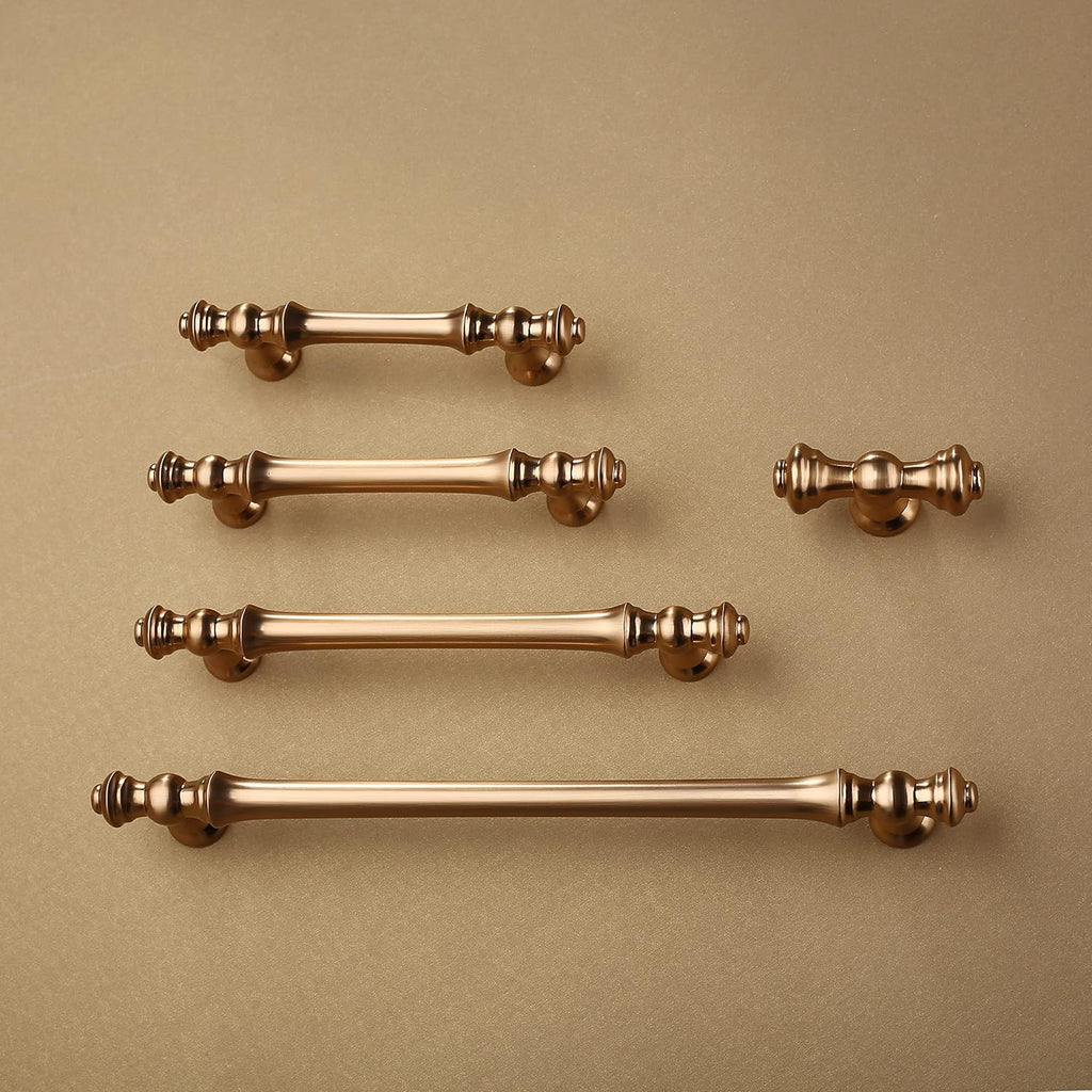 10 Pack 5 Inch(128mm) Champagne Bronze Kitchen Cabinet Handles,Brushed Brass Cabinet Pulls Kitchen Cabinet Hardware