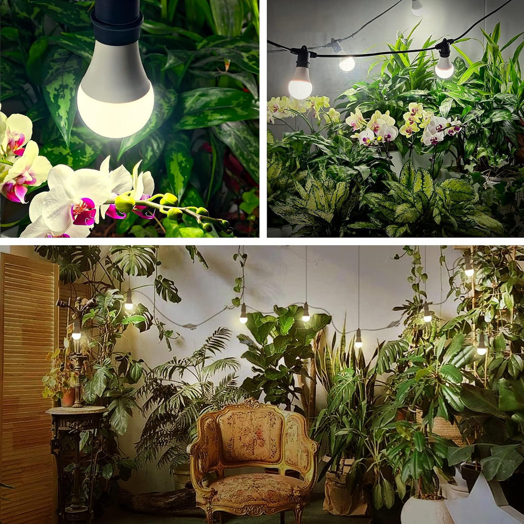 Grow Light Bulbs 6 Pack & 3 Hanging Grow Light