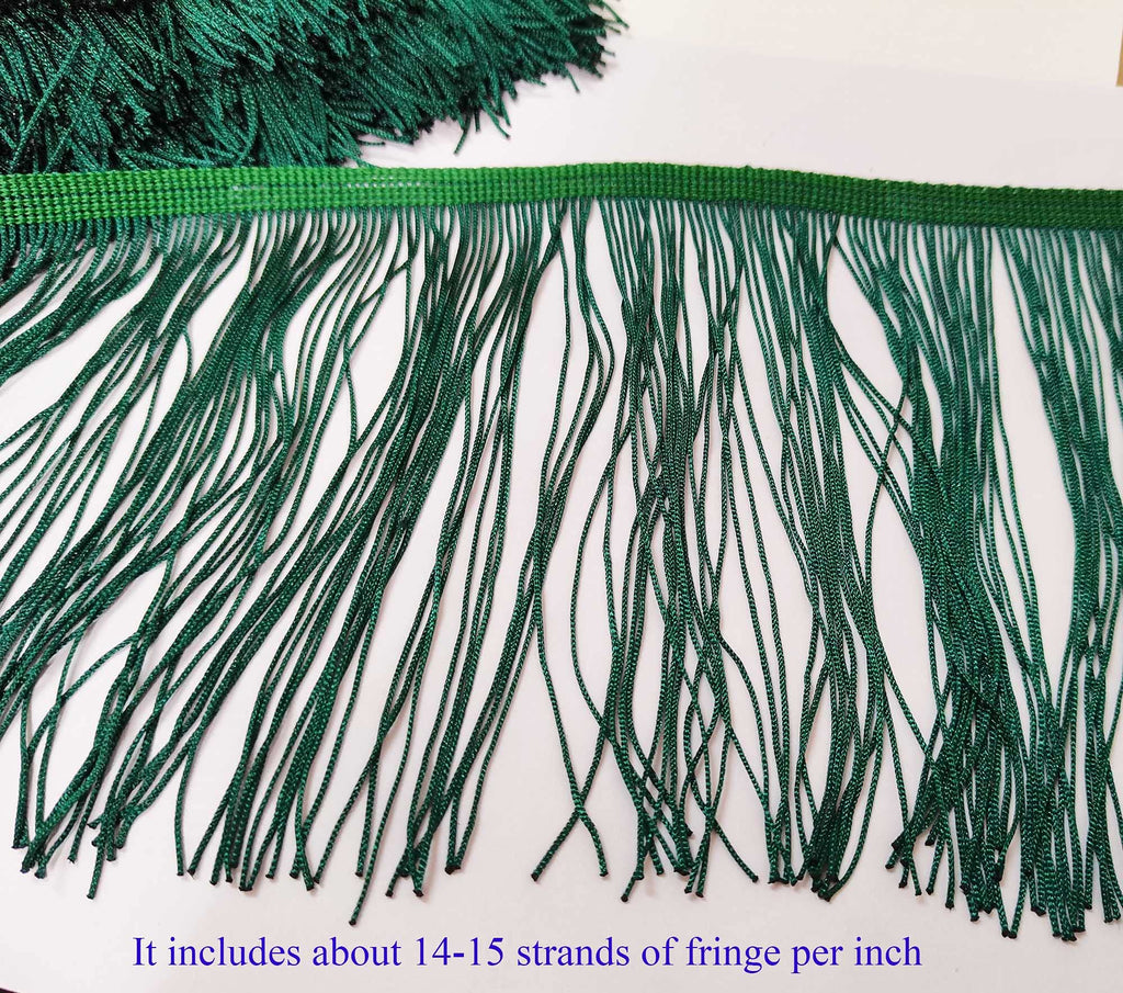 6" Chainette Fringe Trim Tassel Sewing Trim for DIY Craft Latin Dress Lamp Shade Decoration White - 10 Yards