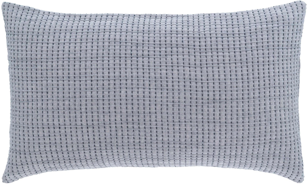Pick Stitch Navy Solid Cotton Matelasse Sham, Dutch Euro