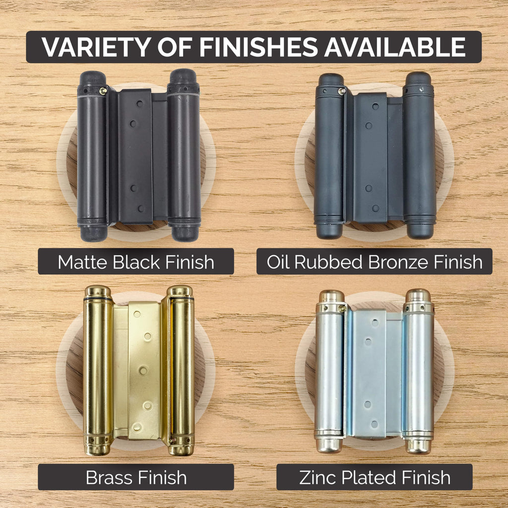 Self Closing Double Action Spring Hinge Saloon Brass 6 Inch