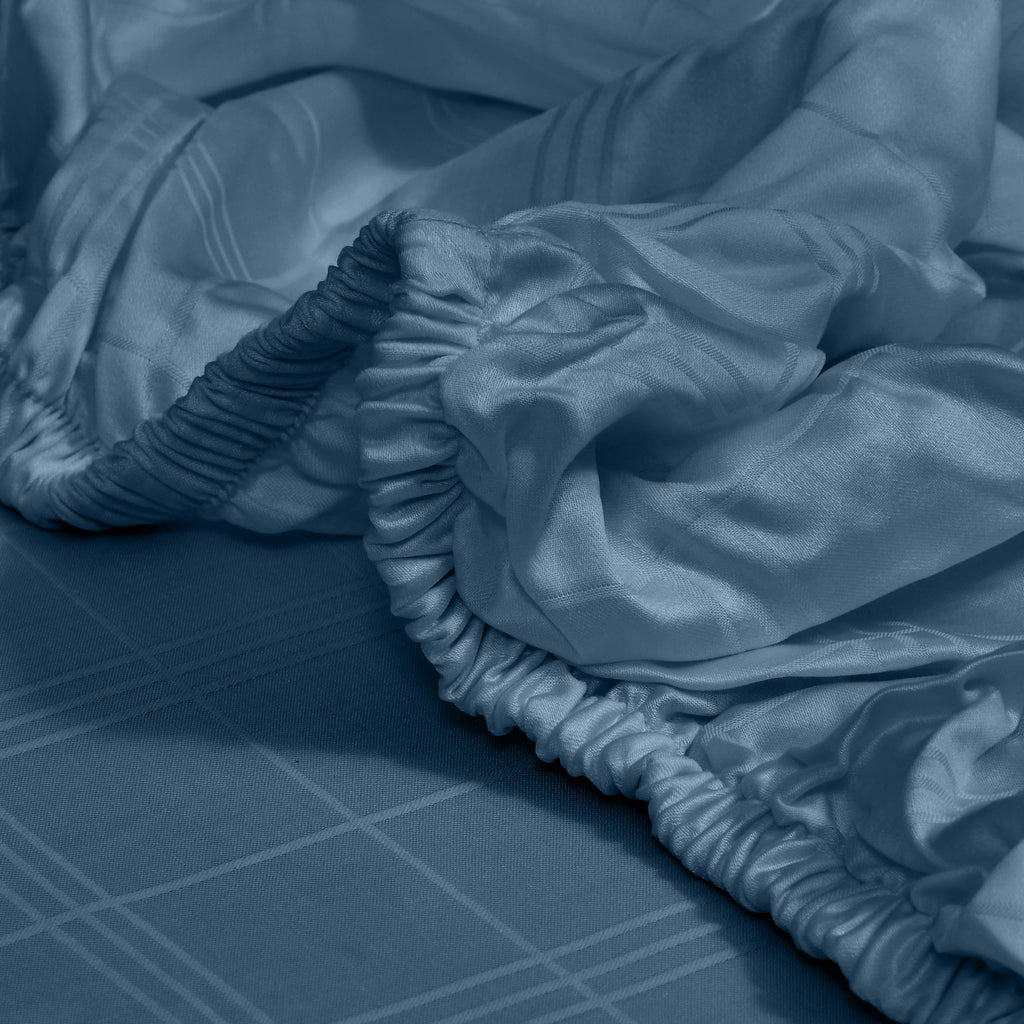 Eucalyptus Twin XL Size Sheet Set - Breathable Cooling Sheets - Premium Classic Checks Lyocell College Dorm Room Bed