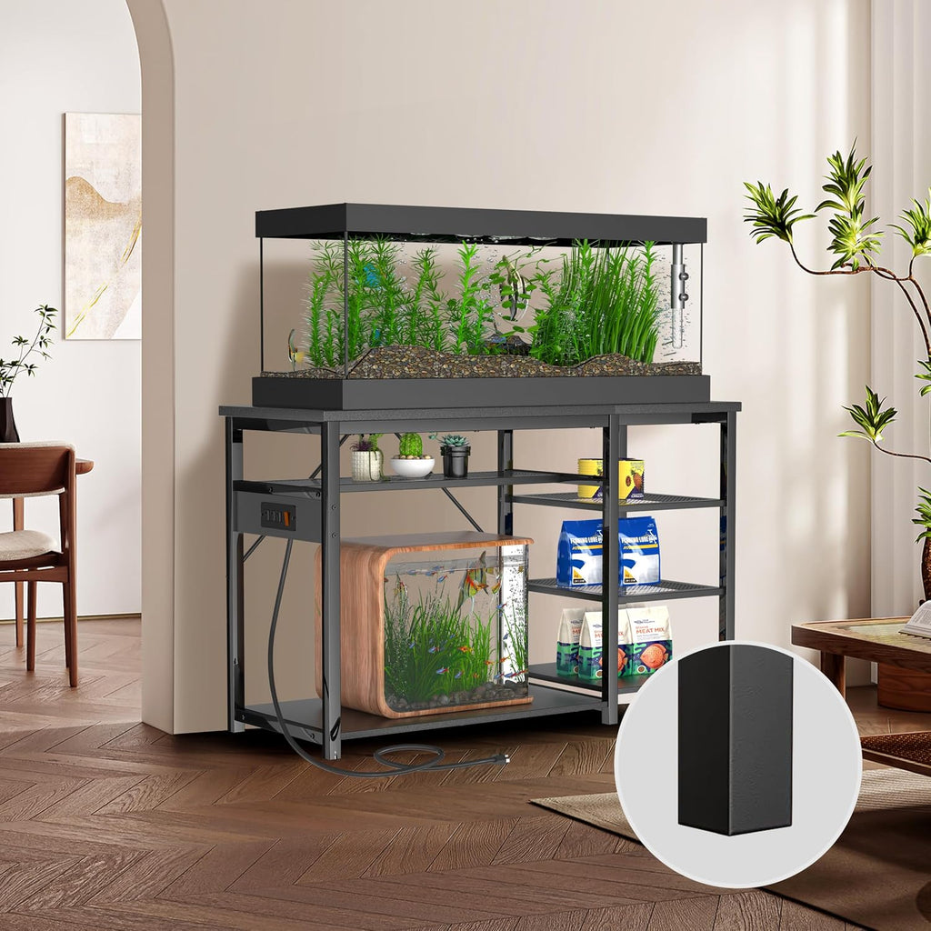 20-29 Gallon Fish Tank Stand With Power Outlets for Aquarium Stand