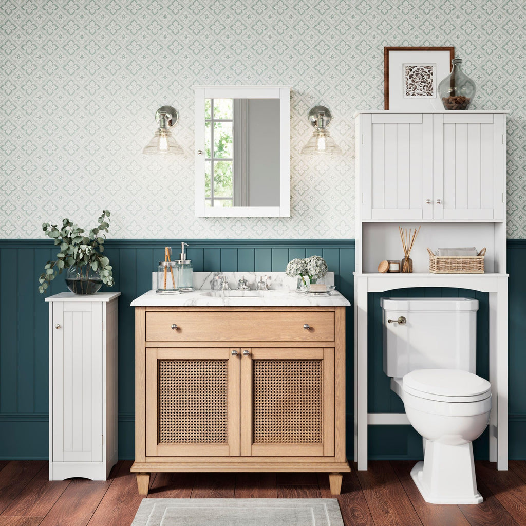 Ashland Bathroom Wall Mount Medicine Cabinet with Mirror, White