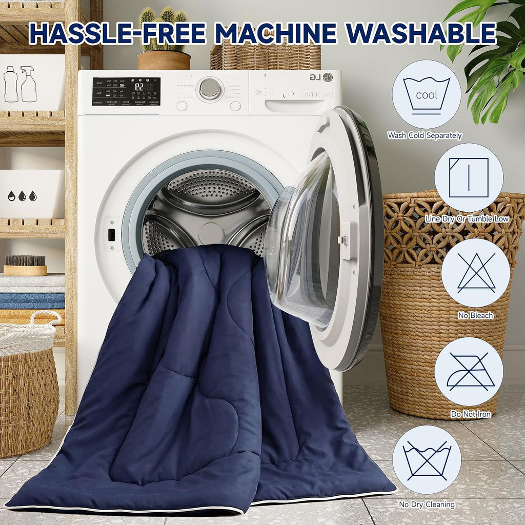 Cooling Comforter Full/Queen Size 90"x90", Cooling Blanket for Hot Sleepers and Night Sweats, Q-Max 0.45 Cool Tech