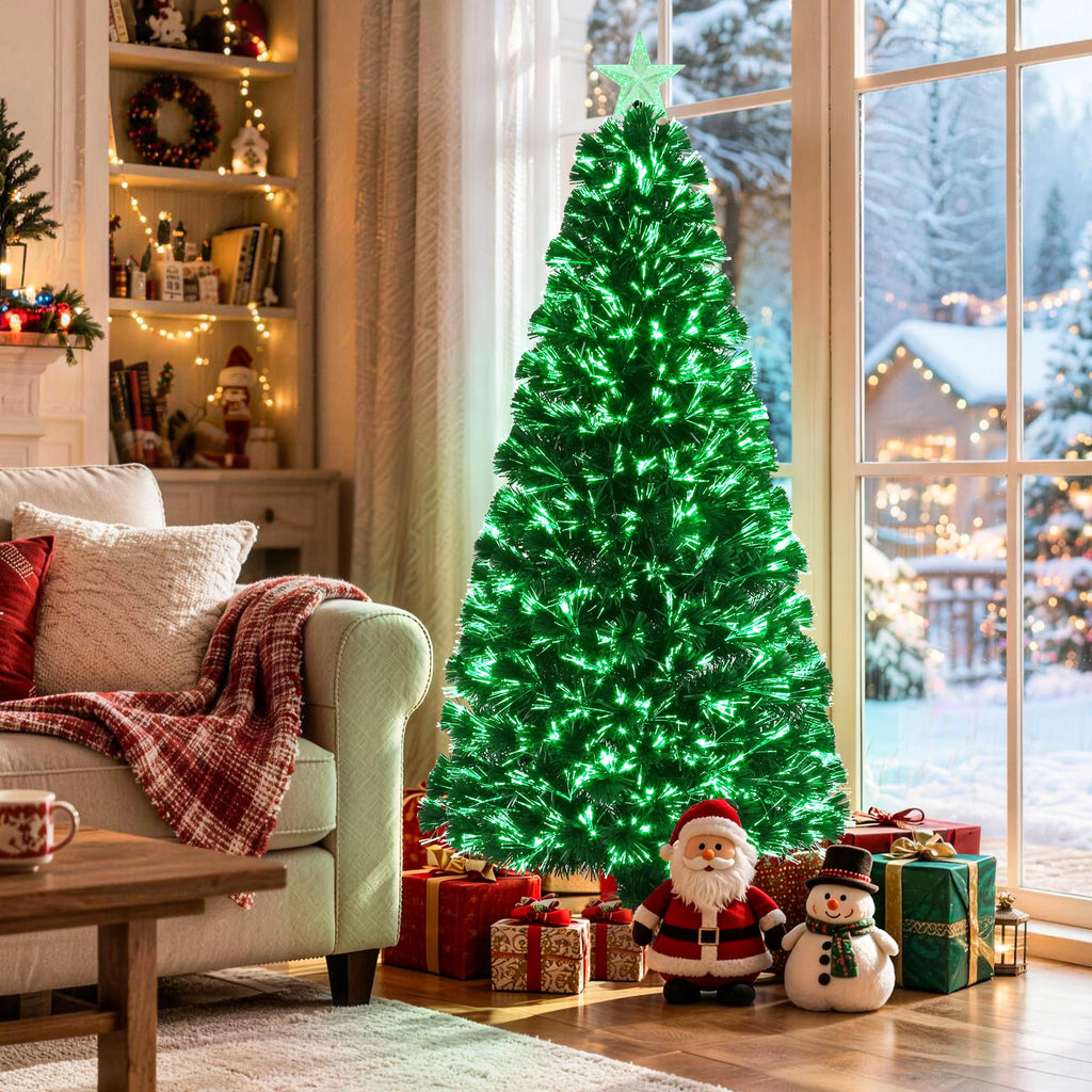 5FT Fiber Optic Christmas Tree with Top Star