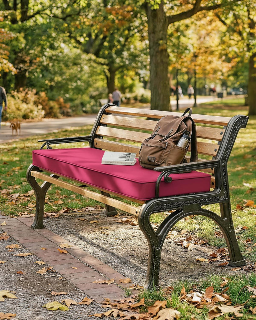 Outdoor Bench Cushions Furniture 48 X 18 Inch Water-Resistant & Fade-Resistant 3.5" Thick Removable Outdoor Couch