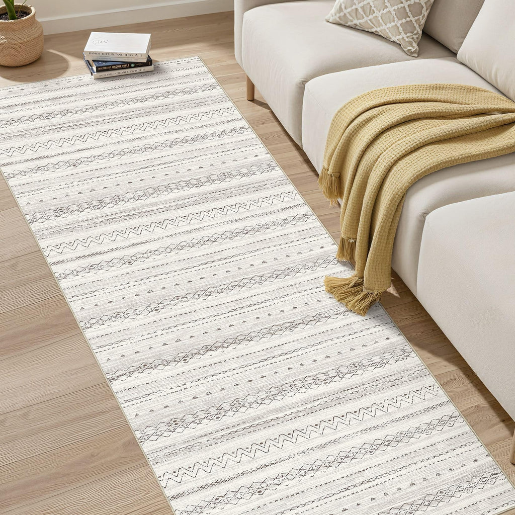Hallway Runner Rugs Washable Boho Moroccan Soft Rug