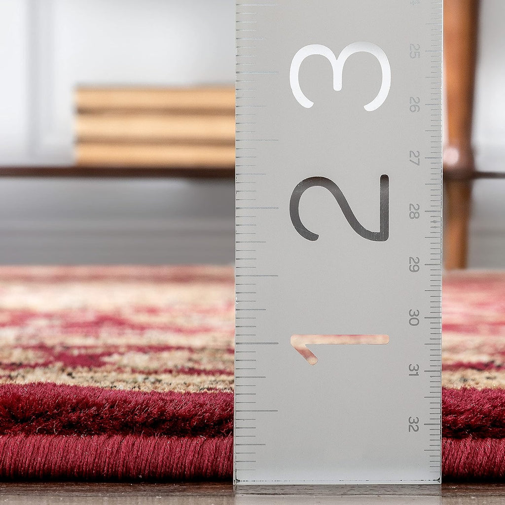 Sultan Medallion Red Oriental Area Rug 2 x 7 ( 2'3" x 7'3" Runner ) Floral Traditional Easy Clean Stain Fade