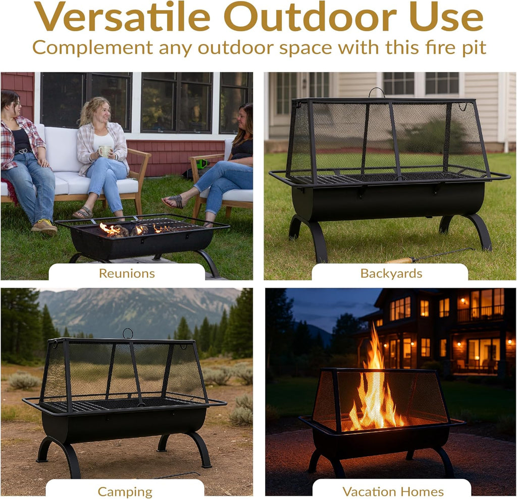 36-Inch Northland Steel Outdoor Fire Pit with Grill