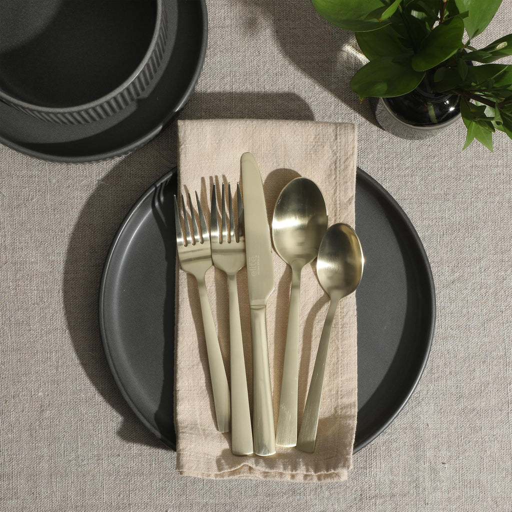 Earlston 20-Piece Flatware Silverware Set - Stainless Steel Utensils - Forks, Spoons, Knives - Service for 4