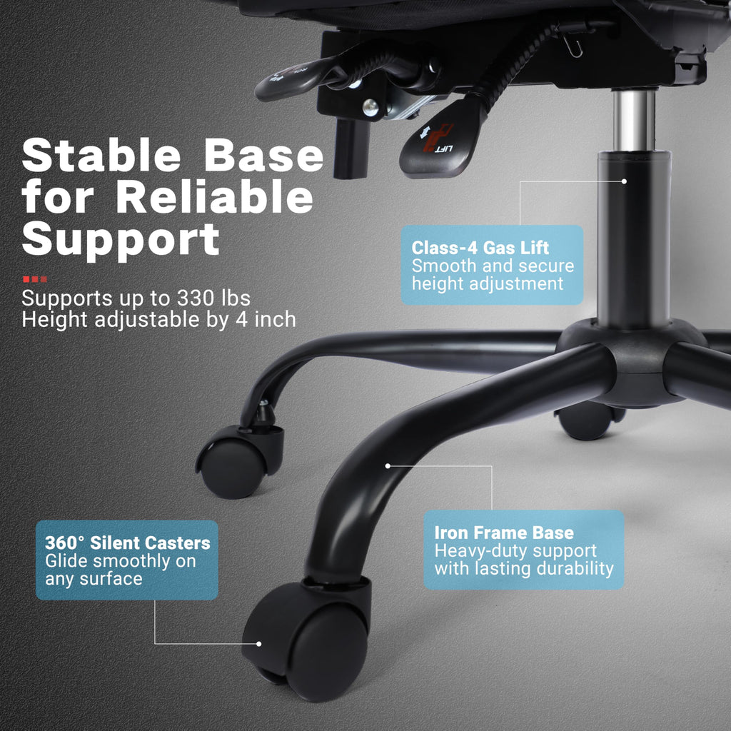 Gaming Chair with Footrest and Lumbar Support, Height Adjustable Chair with 360°Office Desk Chair, Heavy Duty 330lbs