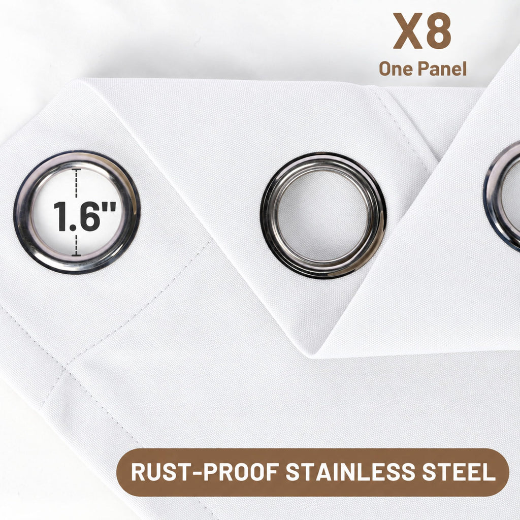 Waterproof Outdoor Curtains, 54"W x 100"L, 1 Panel