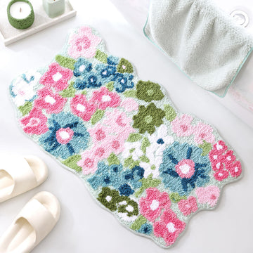 Floral Bath Mat, Cute Bath Mat, 32'' x 20'', Colorful