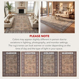 9x12 Large Area Rug, Machine Washable Area Rug with Non-Slip Backing, Vintage Style, Soft, Easy Clea