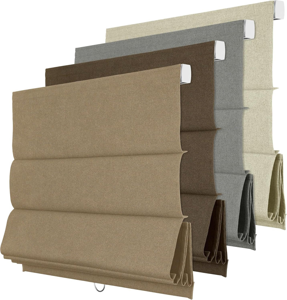 Blackout Roman Shades for Indoor Windows, Cordless Roman Blinds for Windows, Thermal Insulated Window Shades for Door