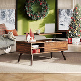 Lift Top Coffee Table,Small Coffee Table with Storage, Adjustable Shelf and Storage Compartment