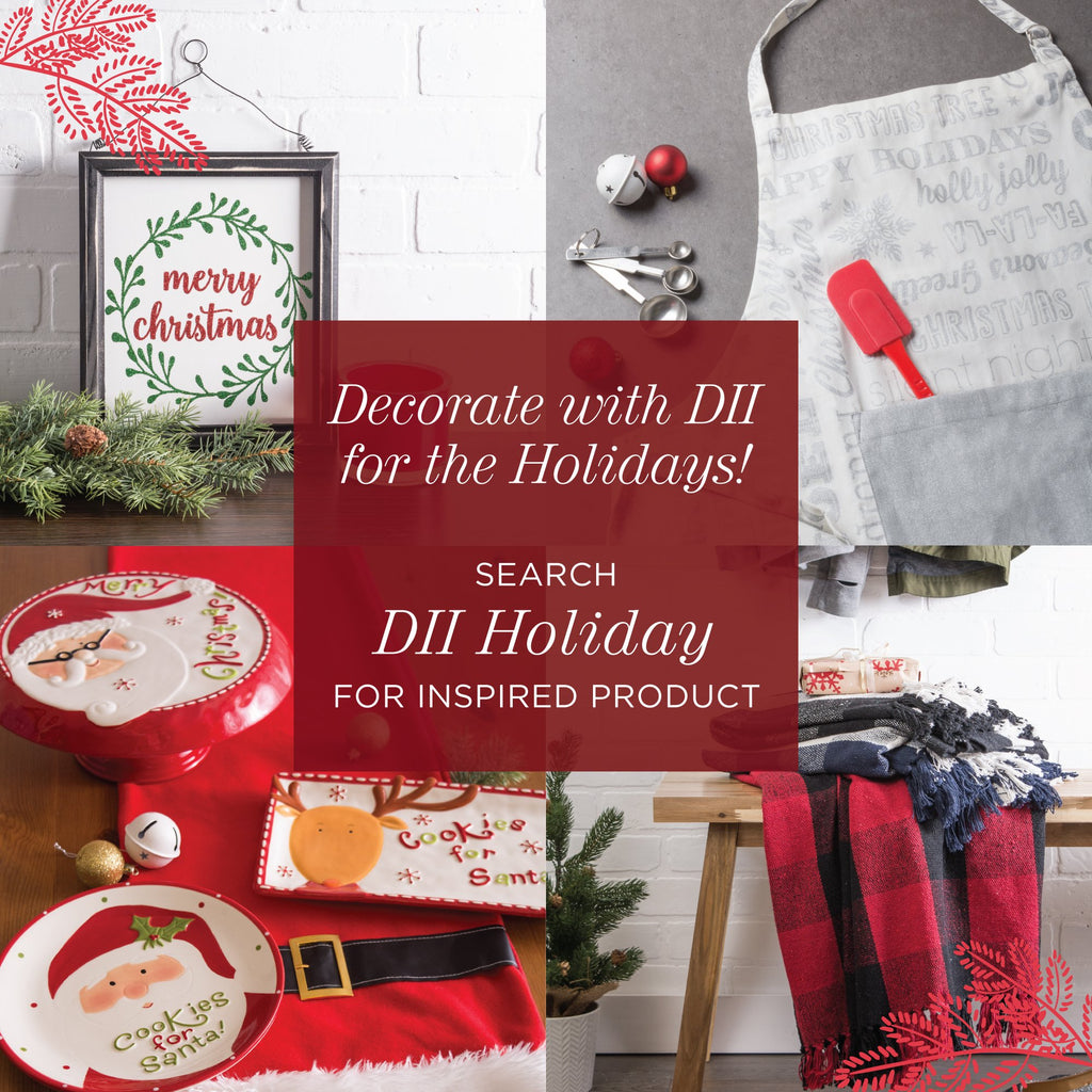 Farmhouse Christmas Plaid Dining Table & Kitchen Décor, Holiday Placemat Set, 13x19, Red & Green, 6 Count