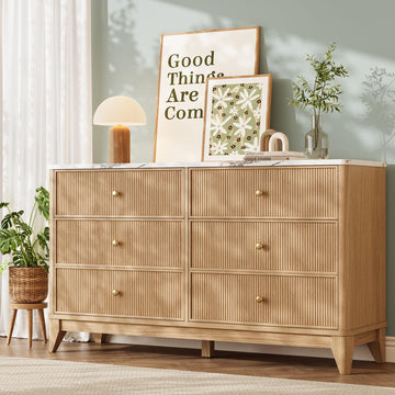 6 Drawers Dresser (Oak-DLC)