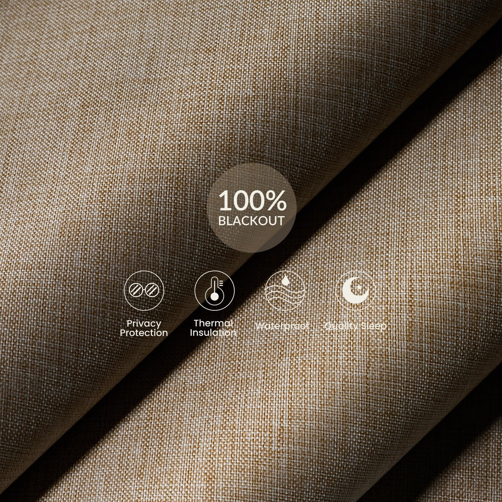 Blackout Roller Shades for Indoor Windows, Beige