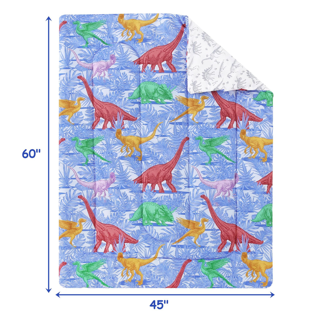 Toddler Bedding Sets for Boys,4 Pieces Dinosaur Printed Comforter